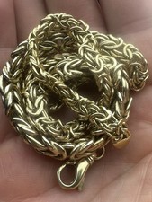 Gold Plated Sterling Silver Byzantine Necklace 17.5” Long Available Worldwide