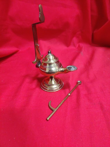 Brass oil lamp - oil, tall