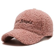 Angel Women's Unisex Winter Baseball Cap Adjustable Solid Lamb Wool Warm Cap Hat