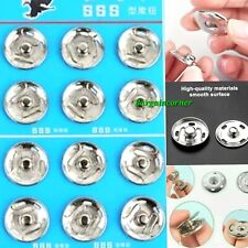 Large Buttons 12Pcs 20mm Silver Press Stud Metal Snap Fastener Sewj Titch Button