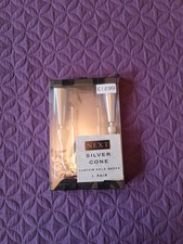 Next Set Of 2 Silver Curtain Hold Backs NEW