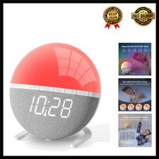 Elegant Sunrise Simulation Alarm Clock with 10 Brightness & Sleep Timer