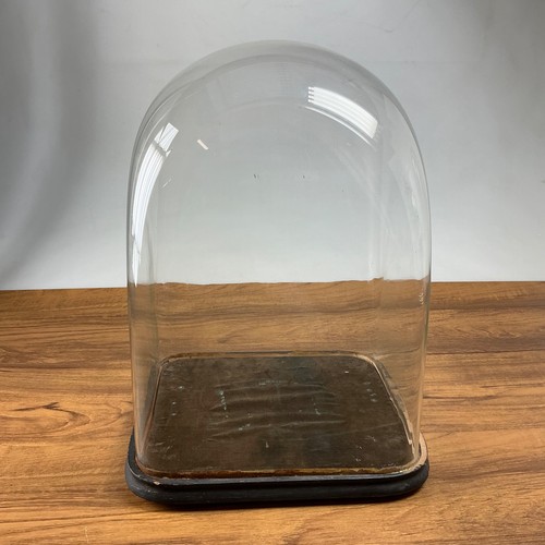 Large antique glass dome with - glass,