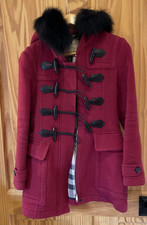 RRP$1195 -Burberry Brit Blackwell Red / Burgundy Wool Duffel Coat**Damaged**