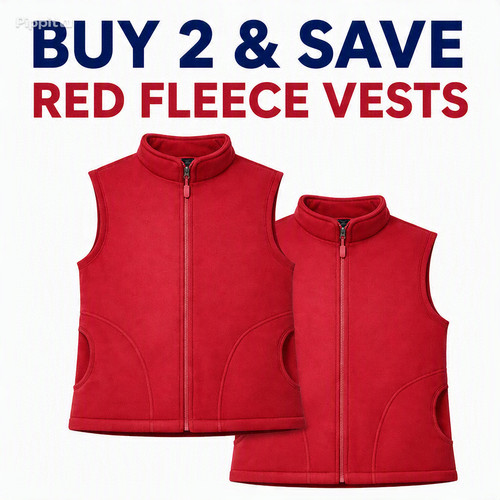 Mens red fleece - red,