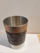 PEWTER BEAKER NICELY DECORATED NEW