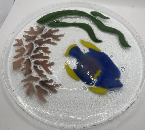 Peggy karr fused glass plate - peggy,