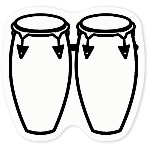 Conga drums clear sticker - drums',