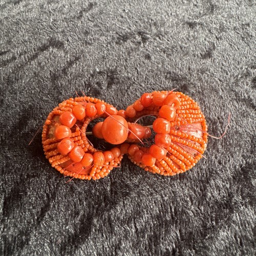 Antique victorian coral - victorian, bead