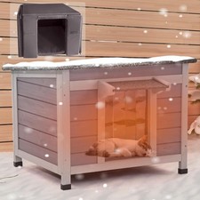 Outdoor heated cat house - house,,
