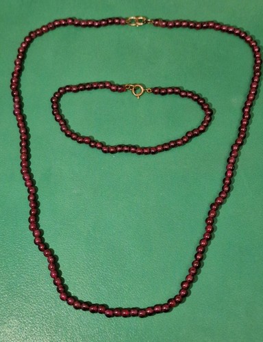 Antique gold garnet beaded - gold,