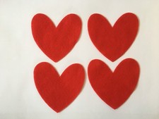 Felt Fabric Love RED Heart Shapes Large 11cm Die Cut Embellishment Weddings 
