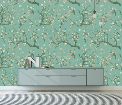 Almond blossoms van - by,