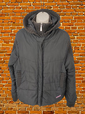 WOMENS PINEAPPLE COAT SIZE UK 18 L BLACK PADDED JACKET LINED HOOD SHORT LENGTH
