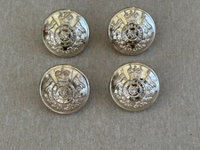 16th/5th The Queen's Royal Lancers Buttons 4 x 19mm (Silver Tint)
