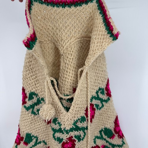 Handmade crochet poncho cream - crochet,