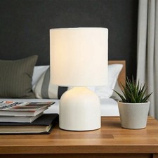 White compact ceramic table - white,
