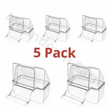 5 x External Bird Cage Feeder Drinker For Finch Canary Etc