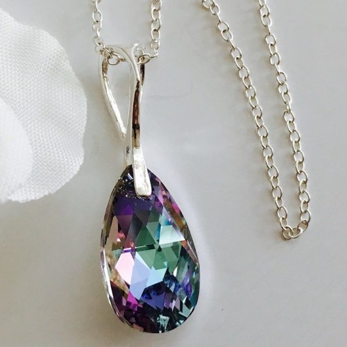 Sterling silver crystal - silver,