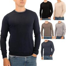 Nicole Farhi Mens Jumper Crew Neck Merino Wool Long Sleeves Lightweight Soft