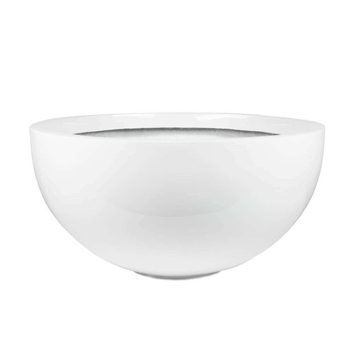 High gloss white patio planter - patio,