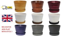 Ceramic plant pots - pots, saucer