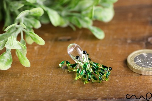 Handmade green little - little, glass
