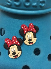 2 Minnie Mouse Shoe Charms For