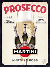 Prosecco martini retro metal - martini,,