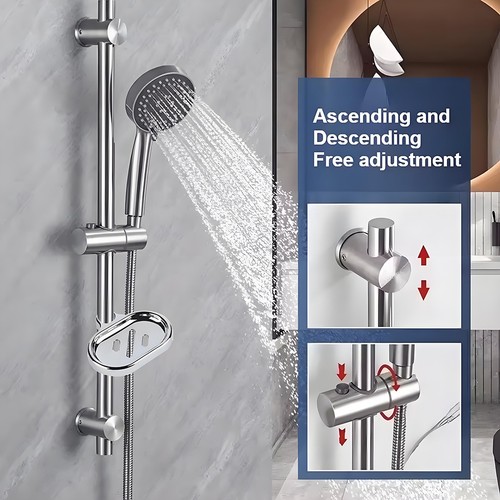 Adjustable slider rail shower - rail,