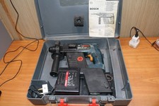 Vintage Bosch GBH 24 VRE 24v SDS Drill with 2 battery charger case working