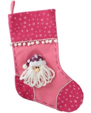 Santa Christmas Stocking, Pink