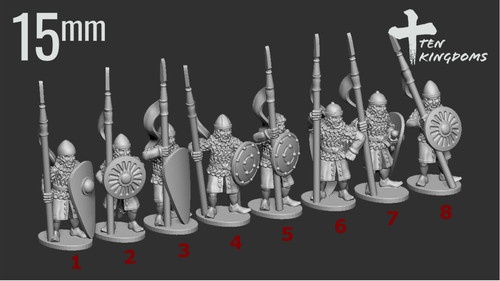 15mm georgian arm spear - arm., foot