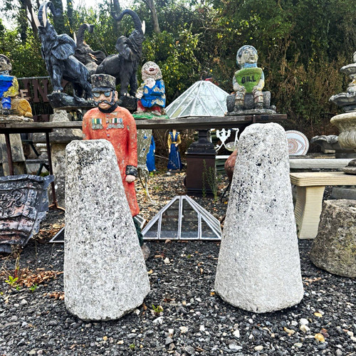 Reclaimed granite bollards - granite,