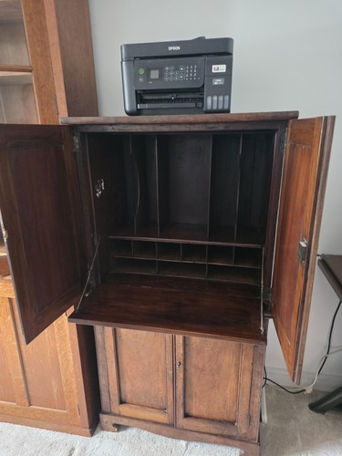 Antique vintage oak bureau - antique/,
