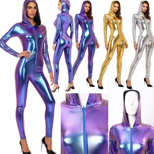 Womens metallic hooded - womens,