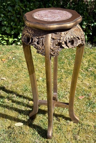 Antique marble top jardiniere - antique,
