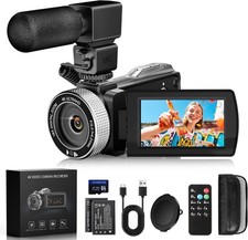 Camcorder video camera 48mp - 4k,