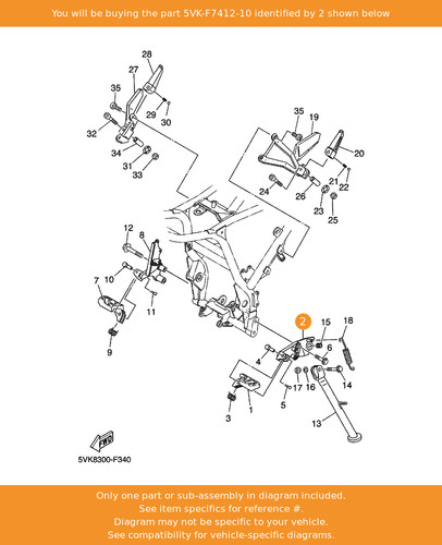 Yamaha bracket footrest 1 - yamaha,