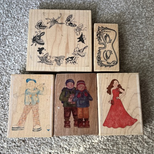 Rubber stamps incl - rubber,