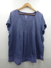 Ladies Mantaray blue pretty short sleeve top size 18 (see desc)