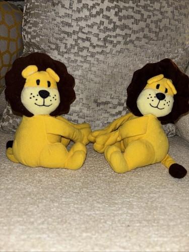 Vintage pair lions - of, plush