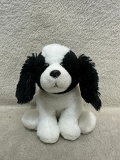 Keel Toys black white spaniel puppy dog soft toy plushie