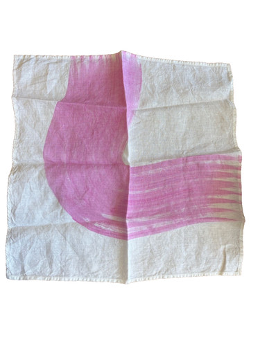 Bespoke pink cotton linen - pink,