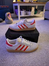 UK 9.5 - Adidas Busenitz Vintage Trainers Grey Red Skateboarding