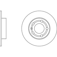 2x Brake Discs Solid For VW