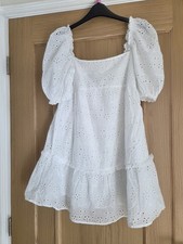 Womens White Broderie Anglaise