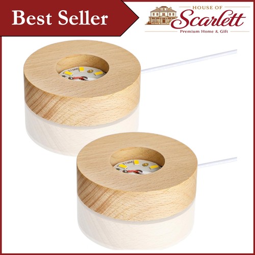 Warm white led wooden - led,