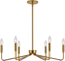 26" 6-Light Gold Chandelier