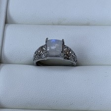 Silver Tone Blue Flash